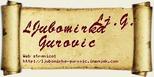 LJubomirka Gurović vizit kartica